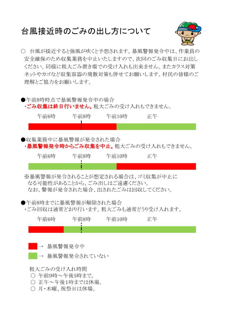 ゴミの出し方について